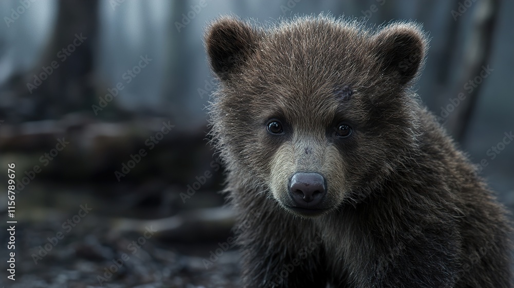 Adorable Grizzly Bear Cub in the Wild Adorable Grizzly Bear Cub in the Wild