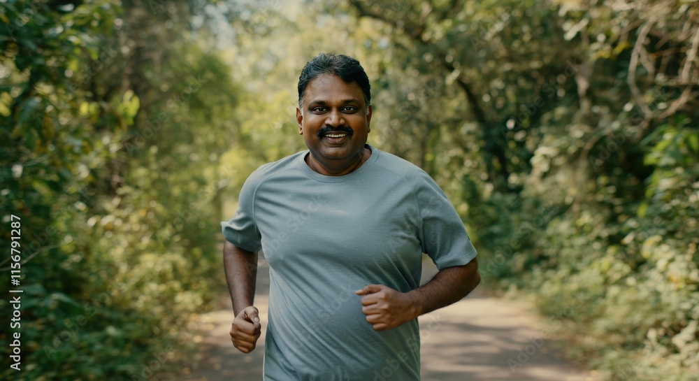 Energetic indian male running outdoors in nature for health and fitness inspiration Energetic indian male running outdoors in nature for health and fitness inspiration