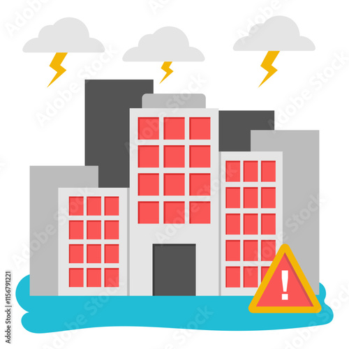 Thunderstorm icon in perfect design