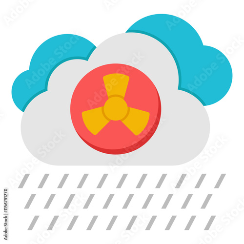 Unique design icon of acidic rain
