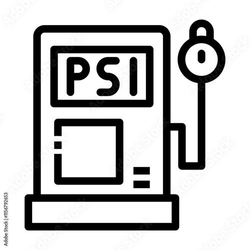 self service air refill Line Icon