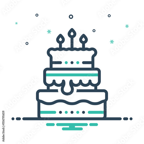 Mix icon for cake