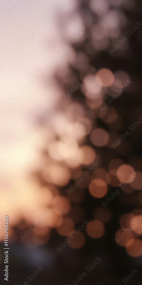 Fototapeta premium Blurred orange and purple sunset hues, soft focus sky background, warm, celestial, defocused
