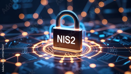 NIS2 EU Cybersecurity Directive EU-wide legislation, Security Lock photo