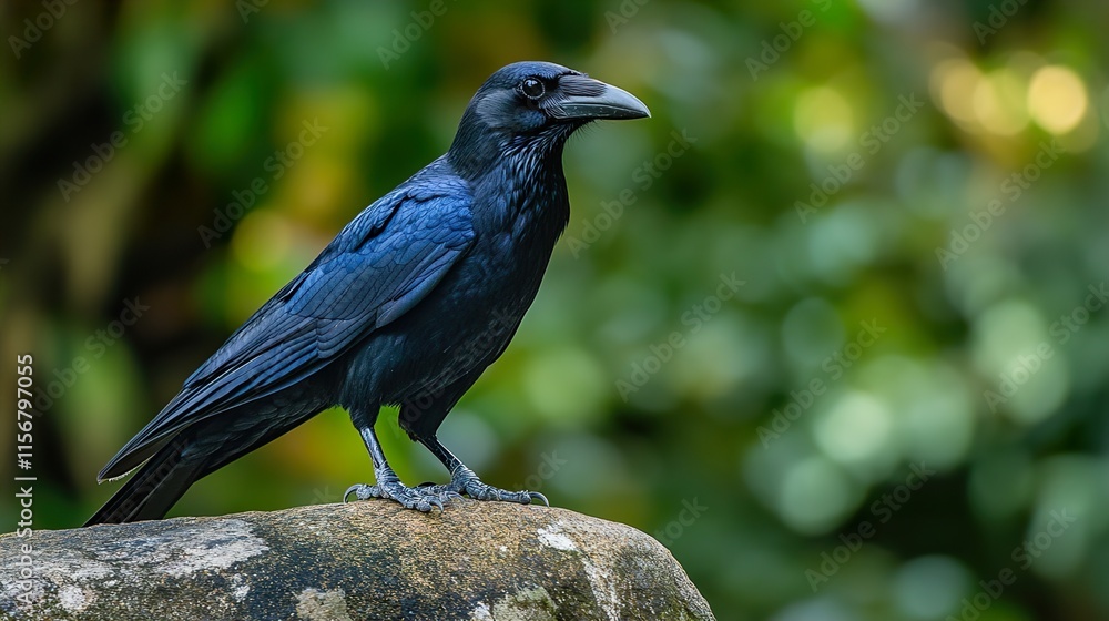 Majestic Crow: A Close-Up Portrait in Nature Majestic Crow: A Close-Up Portrait in Nature