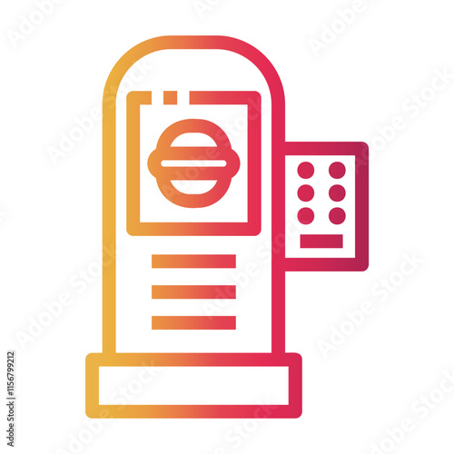 drive thru fast food Line Gradient Icon