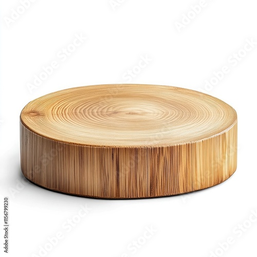 Minimalist Podium  Wood Display Stand with Natural Grain Texture