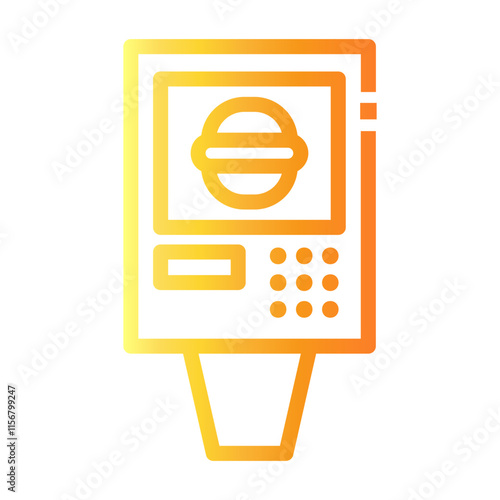 drive thru fast food Line Gradient Icon