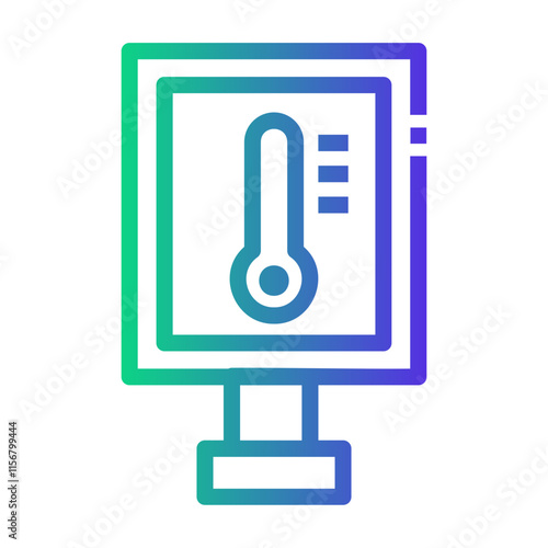 temperature check Line Gradient Icon