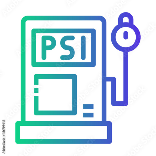 self service air refill Line Gradient Icon
