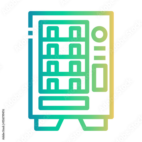 vending machine Line Gradient Icon