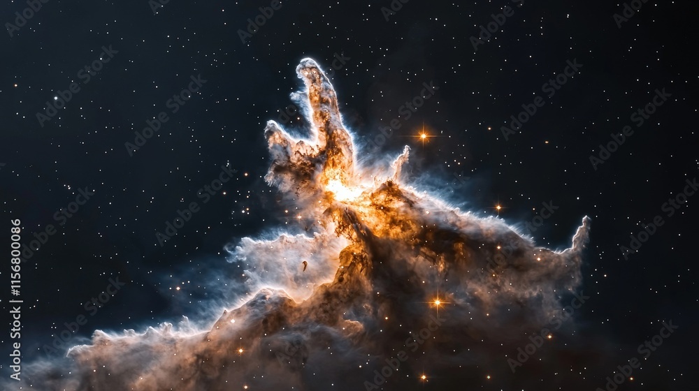 Fototapeta premium Exploring cosmic phenomena the mystic nebulae in space imagery