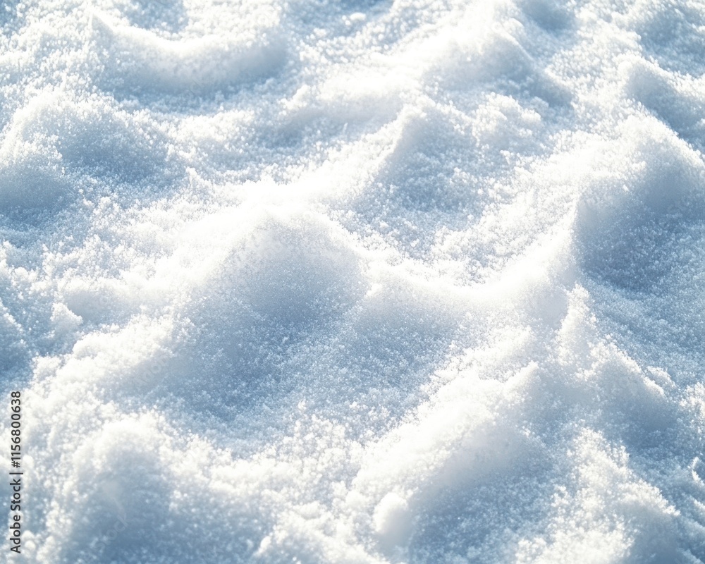 Obraz premium Soft Texture of Snow Cover Highlighting Natural Beauty and Serenity in a Winter Wonderland, Ideal for Seasonal Themes and Holiday Imagery