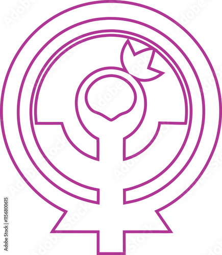 International Women's Day Symbol Vector Silhouette