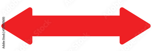 Dual arrow. Dual arrow. Vector illustration. thin long double-ended arrow. red arrow Set.