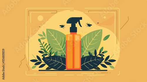 Bug Repellent Spray Icon Vector Illustration photo