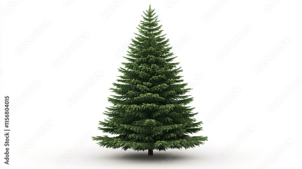 Obraz premium 3d rendered christmas tree isolated on white background