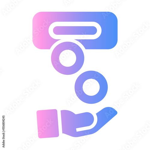 coin machine Gradient icon