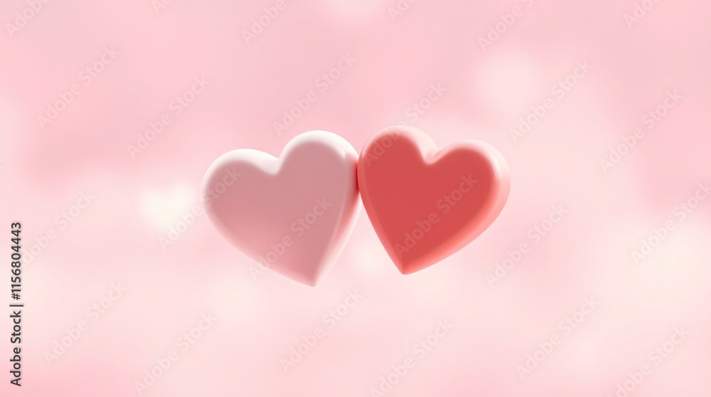 Two Pink Hearts: A Symbol of Love and Affection Two Pink Hearts: A Symbol of Love and Affection