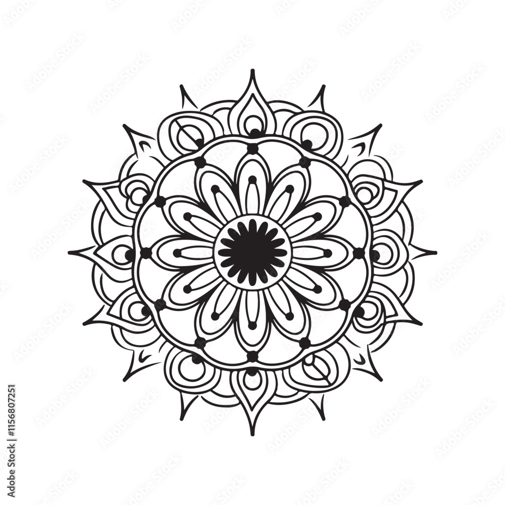 Ornamental luxury mandala pattern . Circular pattern in the form of a mandala . Ornamental luxury mandala pattern . Circular pattern in the form of a mandala .