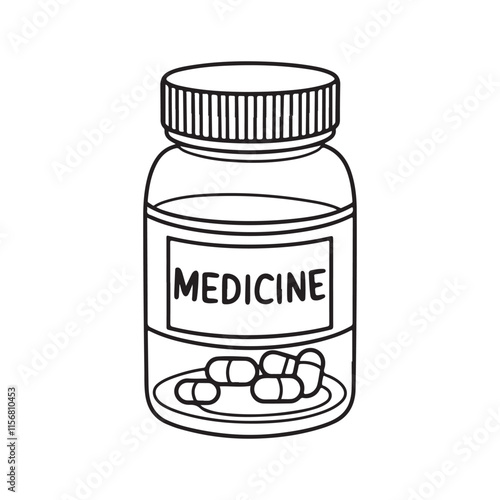 Medicine Bottle icon vector illustration