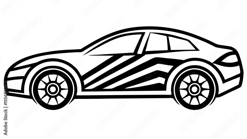 Naklejka premium car isolated