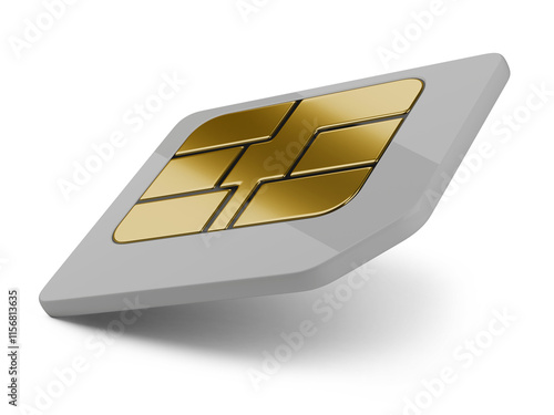 SIM card for mobile phone. Design template.