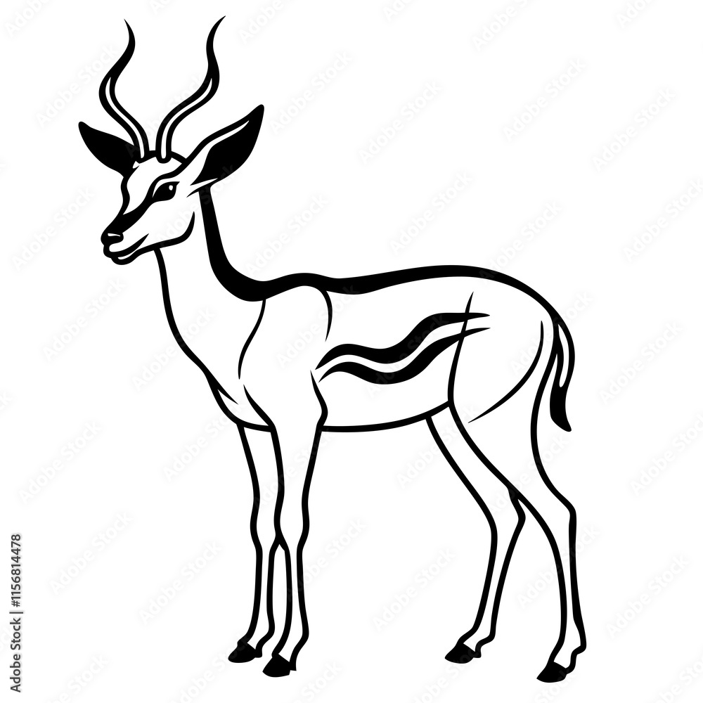 Impala vector with a white background Impala vector with a white background