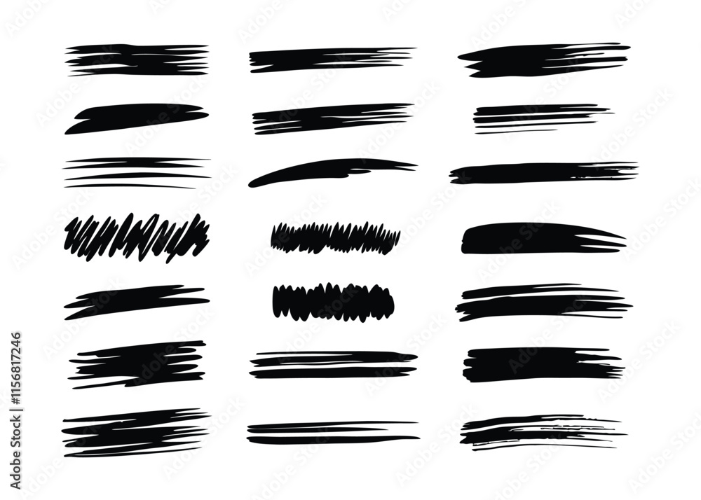 Creative Brush Stroke Elements for Design Creative Brush Stroke Elements for Design