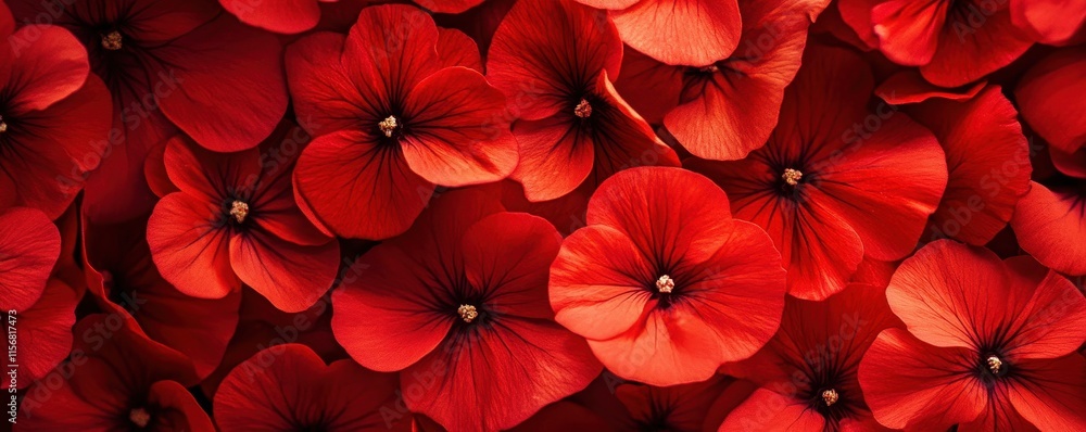Obraz premium vibrant red flower pattern