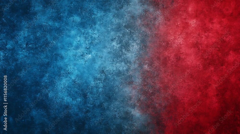 Obraz premium Vibrant Blue and Red Abstract Digital Painting: A Striking Textured Artwork. AI Generated