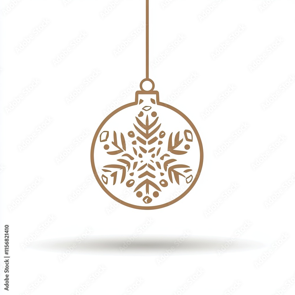 Fototapeta premium Christmas Ornament Snowflake Design