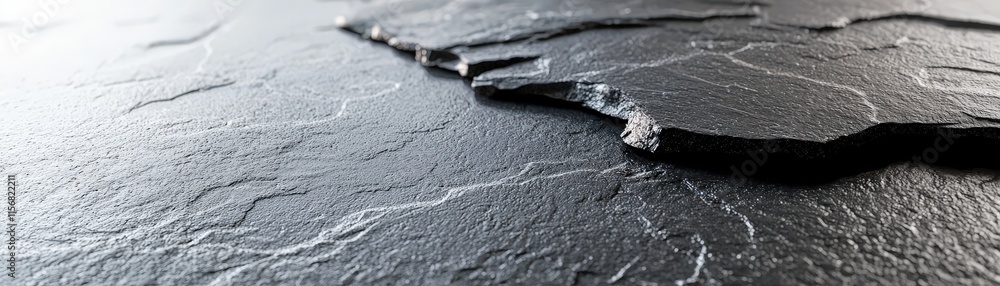 Sleek black slate textures close-up natural stone surface modern Sleek black slate textures close-up natural stone surface modern