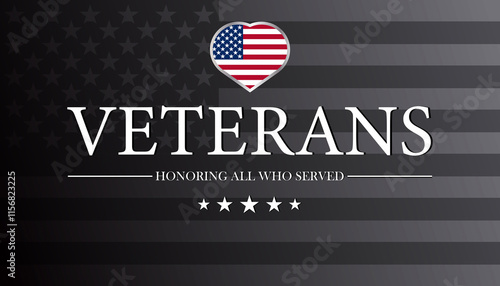 Veterans Day background, honoring all who served