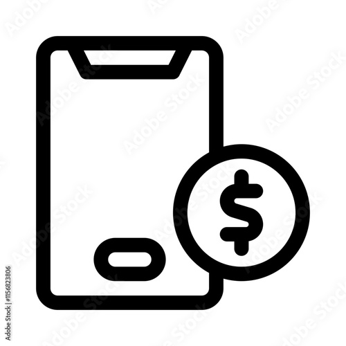 Mobile line icon