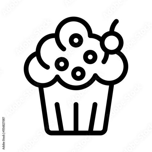 muffin line icon