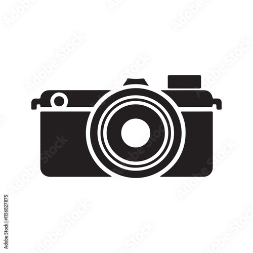 Camera silhouette vector illustration