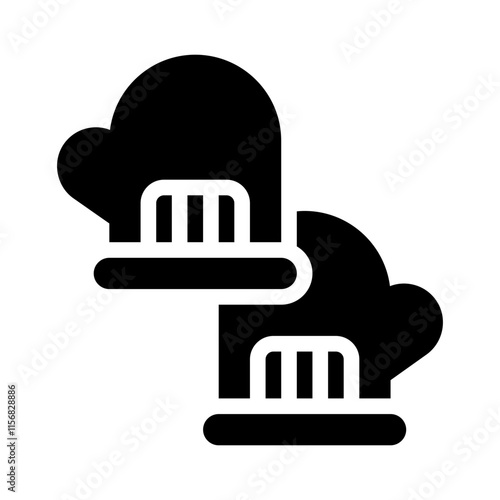 oven mitt glyph icon
