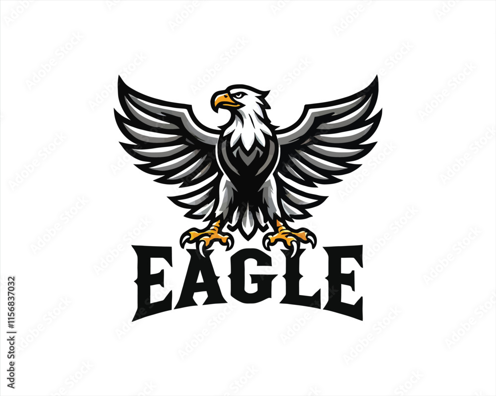 Fototapeta premium Eagle logo design icon vector template