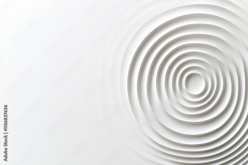 Naklejka premium Abstract Water Ripple Effect in White - Concept for Design, Posters, and Prints