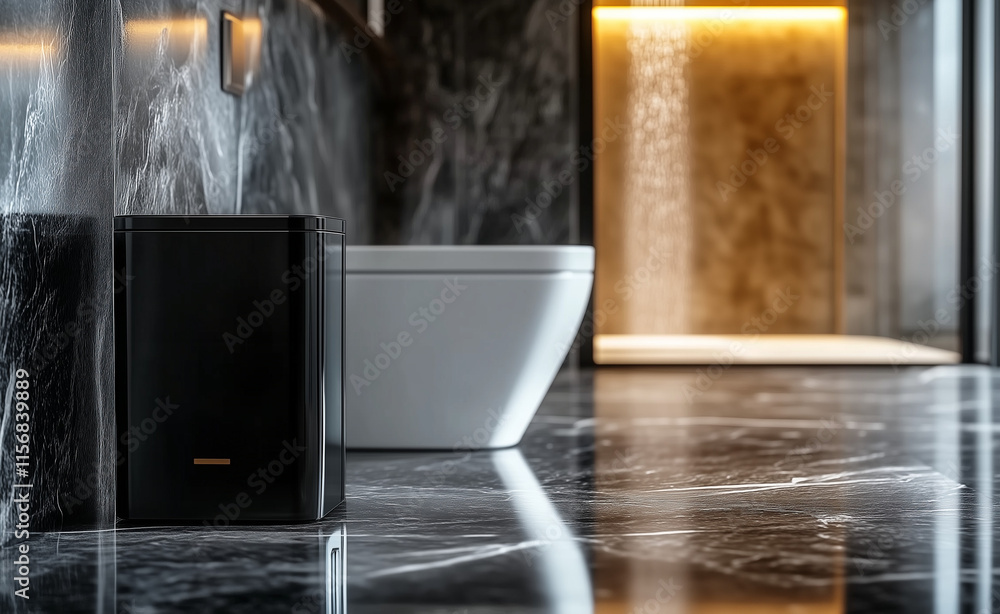 Indoor bathroom with shower