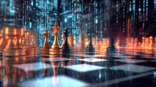 Wallpaper Mural Digital Chessboard: Strategy in the Metaverse Torontodigital.ca