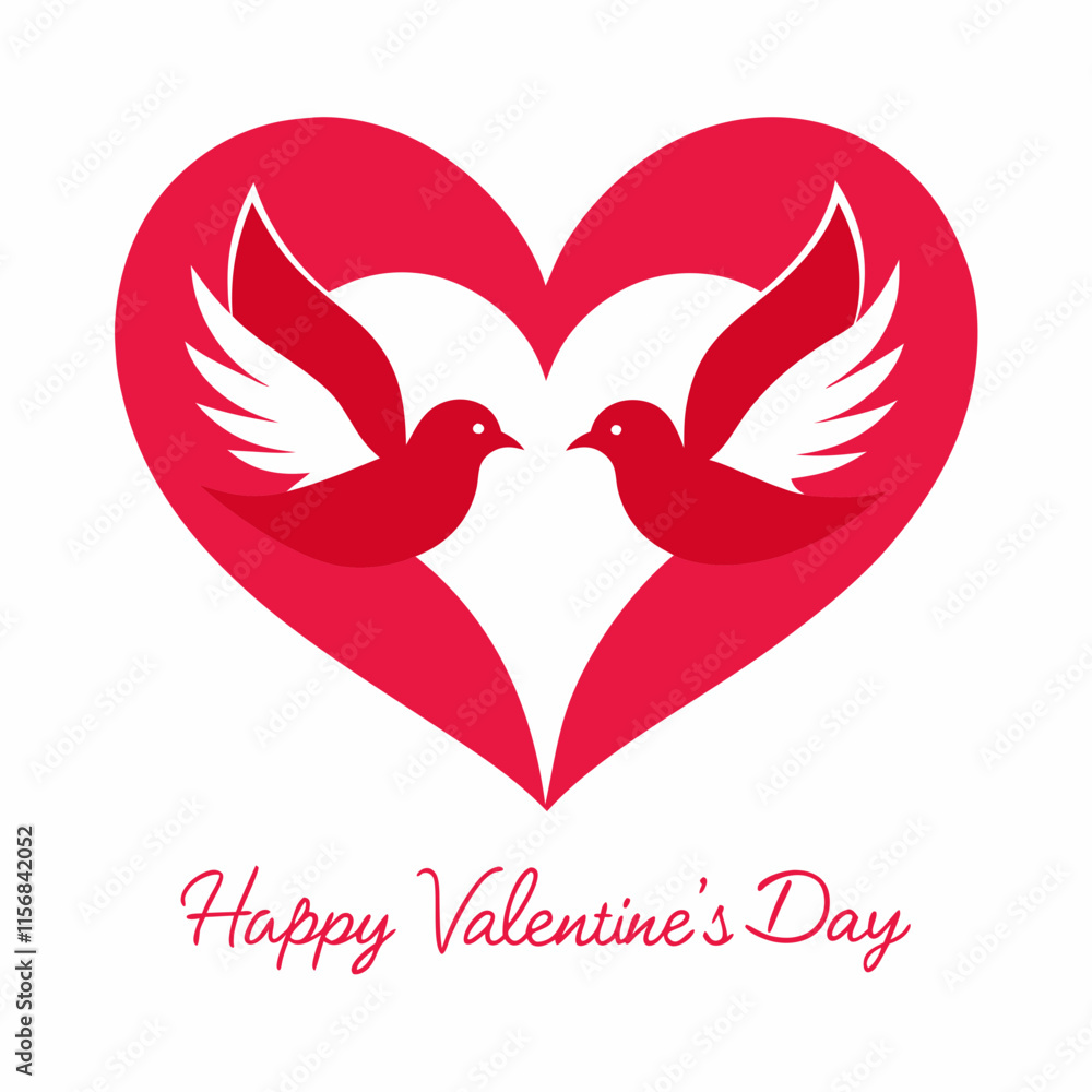 Fototapeta premium heart and wings vector illustration 