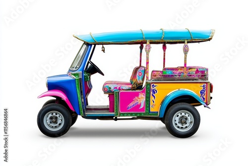 A detailed pedicab illustration in png format with a transparent background, suitable for various urban transportation and eco-conscious design applications. photo