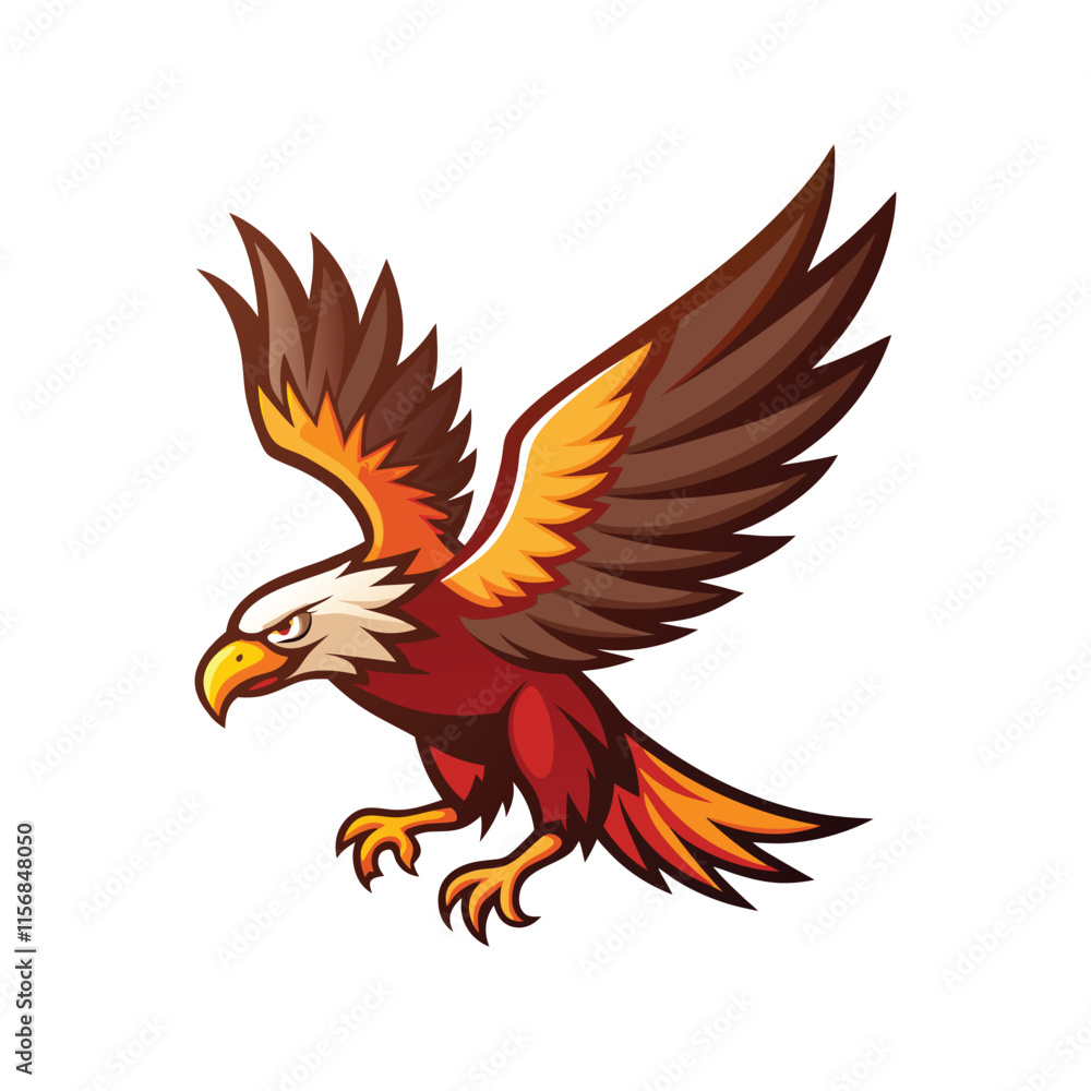 Obraz premium eagle in dynamic flight 