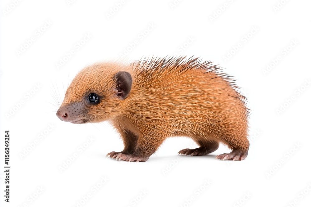 Fototapeta premium Echidna image in PNG format with a transparent background, ideal for wildlife and nature-themed projects.