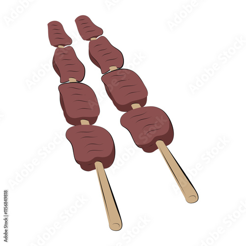 Traditional Sate Illustration: A Taste of Indonesia in Vector