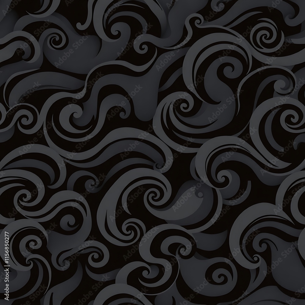 Abstract Swirling Dark Grey Waves Pattern Abstract Swirling Dark Grey Waves Pattern
