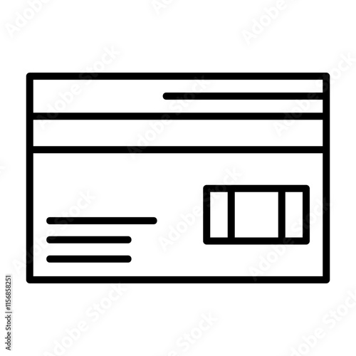 Credit card Outline Style Icon - Banking Service Design