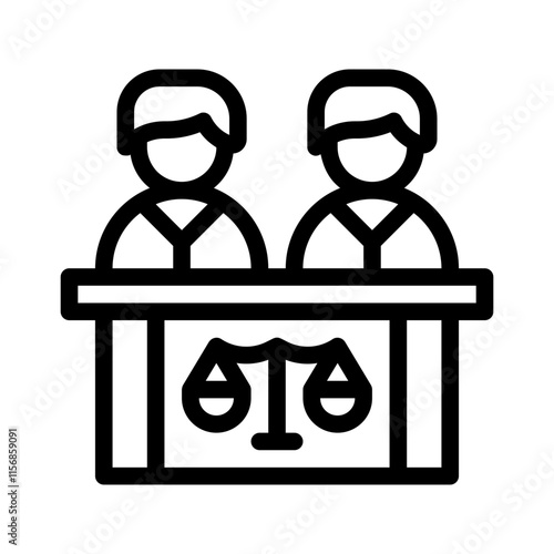 jury line icon